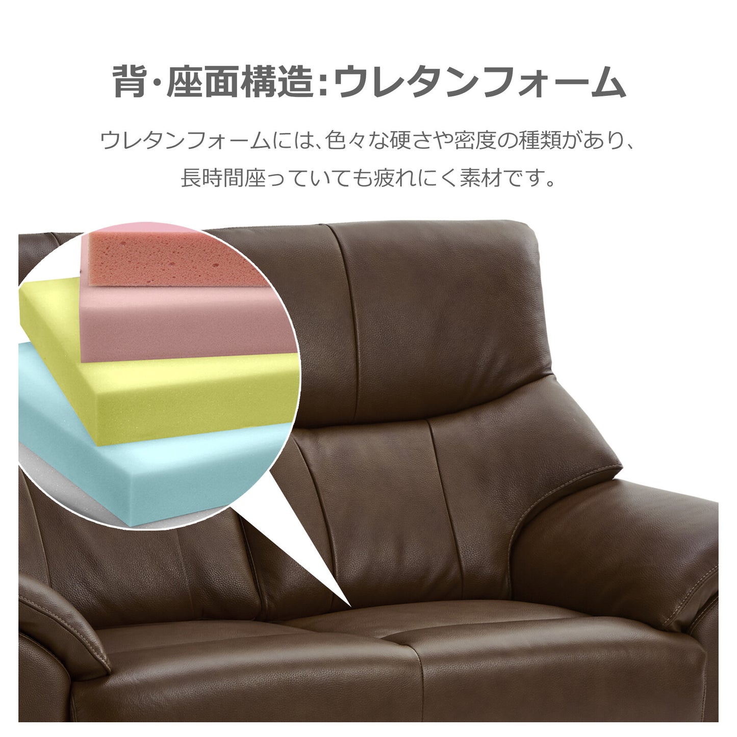 革張りソファ サイモンII 本革/PVC ハイバック 背KD仕様 [2サイズ・2カラー]