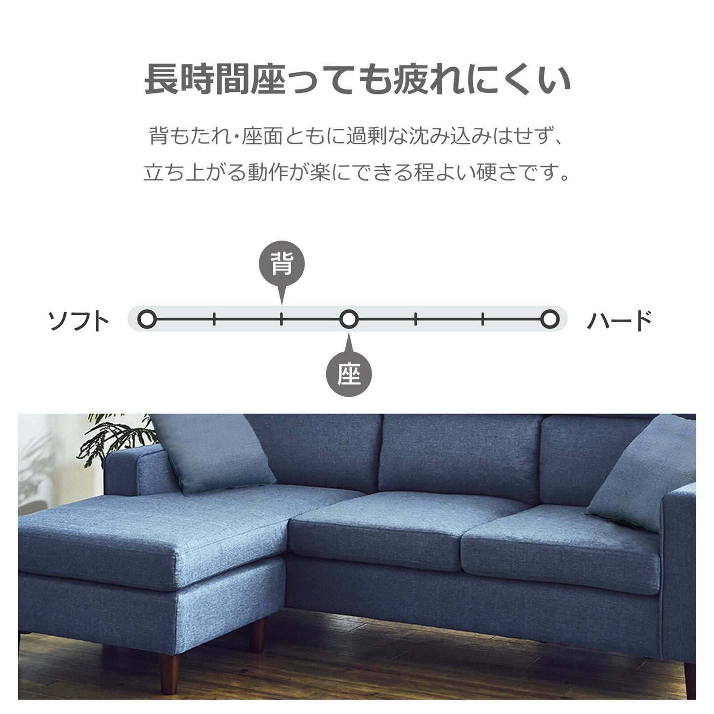 カウチソファ ルピアIV ファブリック 背・座カバーリング [4カラー]