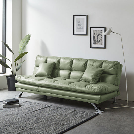 ソファベッド 3WAY ファブリックレザー クッション付き シンプル お掃除ロボット対応可