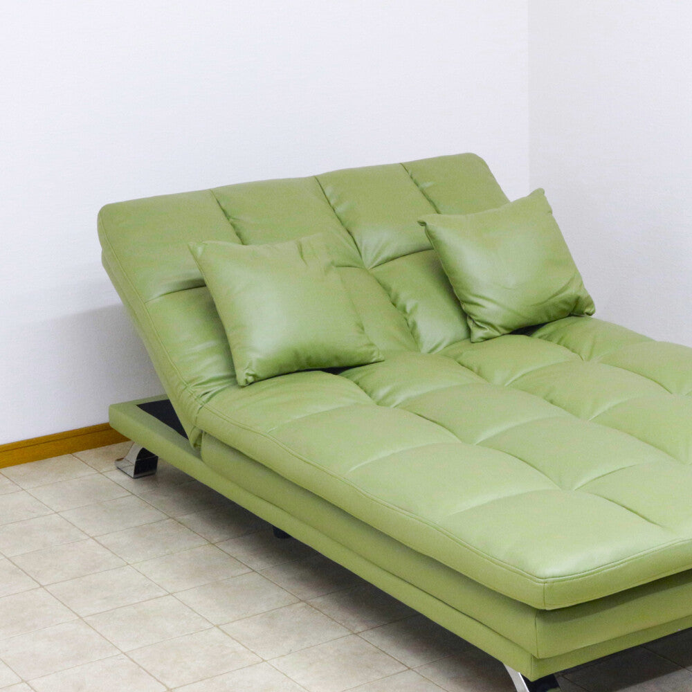 ソファベッド 3WAY ファブリックレザー クッション付き  シンプル お掃除ロボット対応可