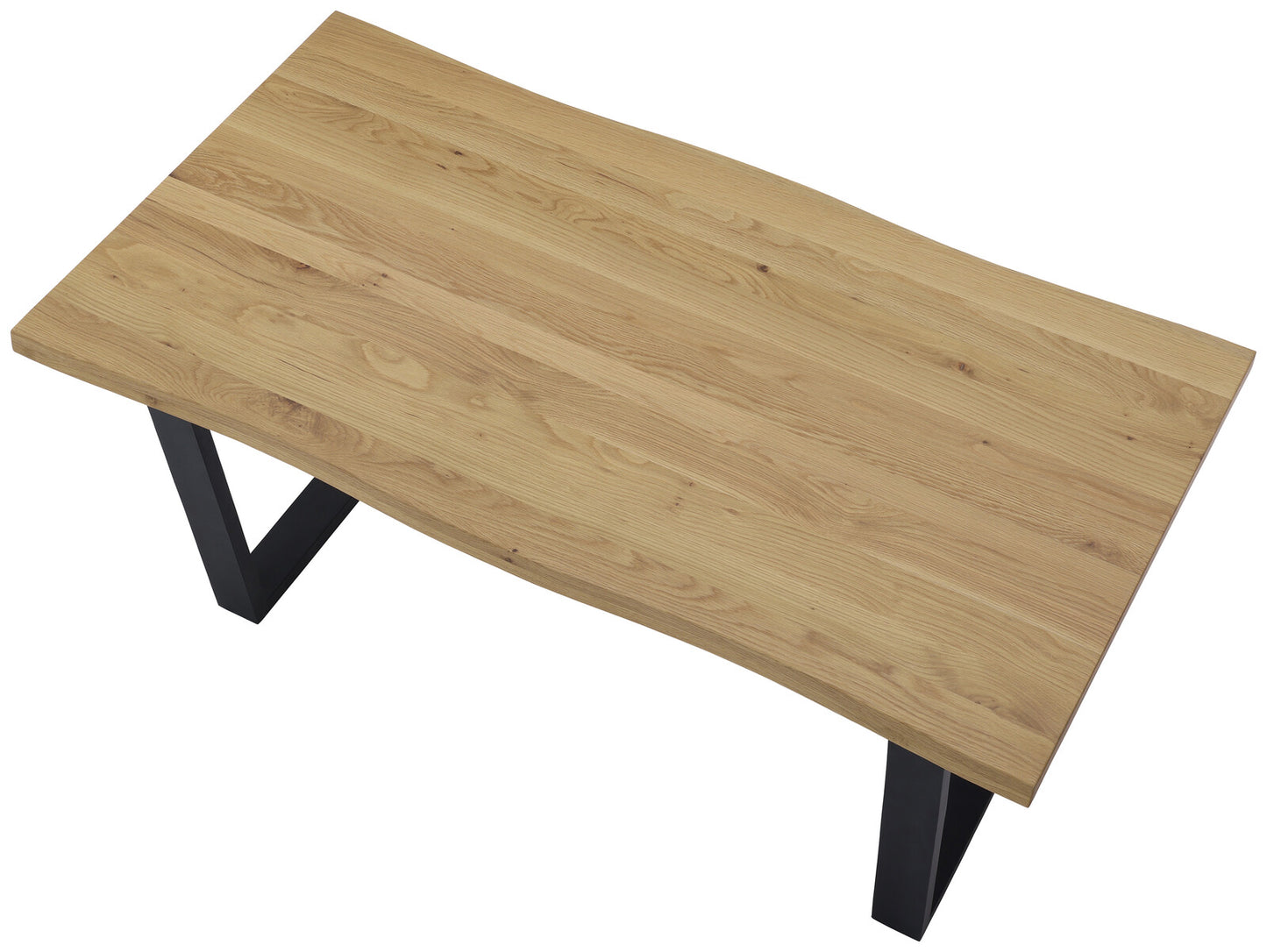 ダイニングテーブル ザック オーク無垢天板 ライブエッジ風カット