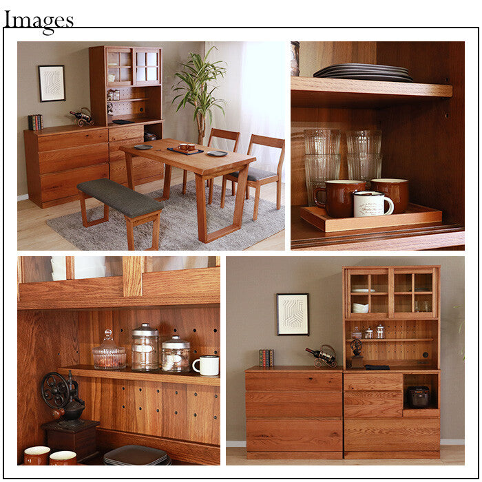 世界に一つだけの食器棚 ブラウン