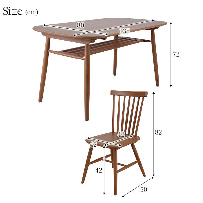 天然木のダイニング5点セット