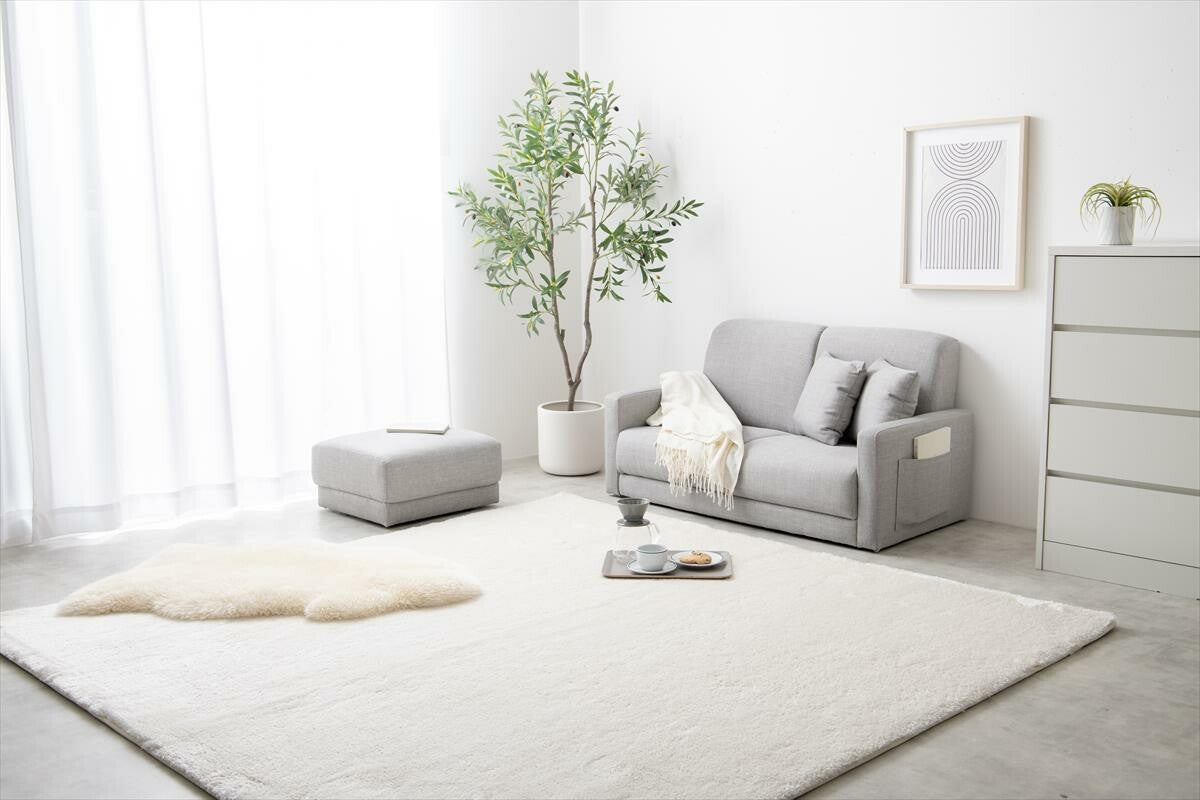 【2点セット】Emma コンパクト2人掛けソファ+オットマン