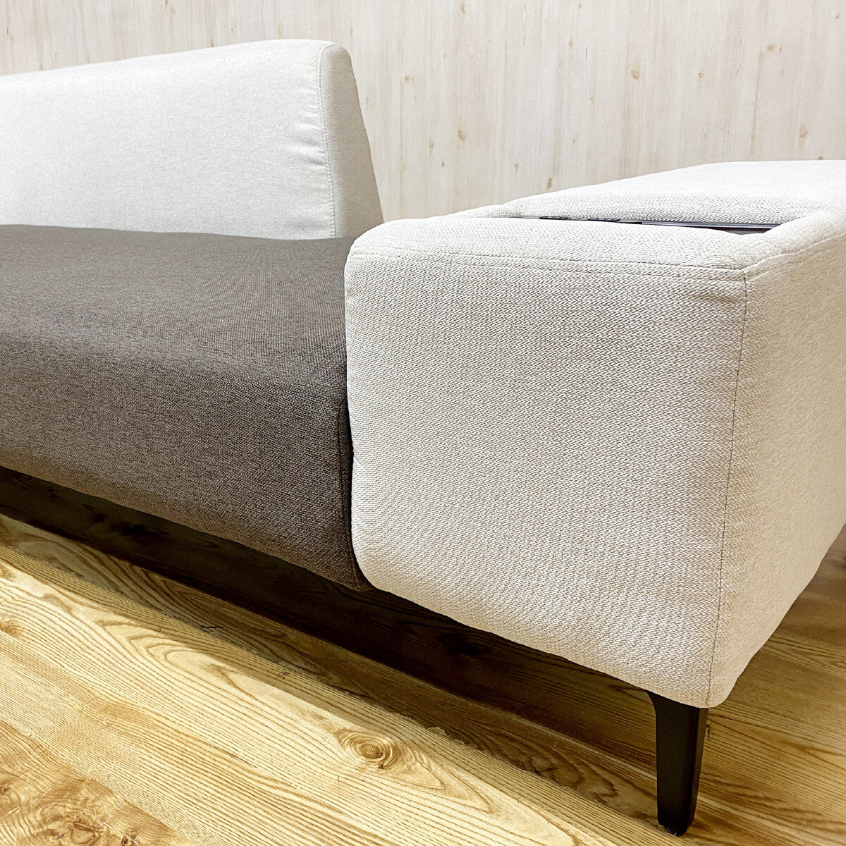 ソファー ソファーベッド 3人掛け テーブル コンセント付き クッション