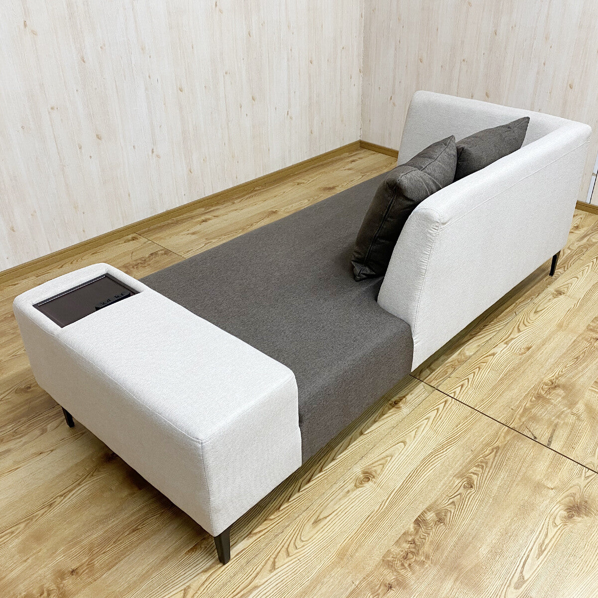 ソファー ソファーベッド 3人掛け テーブル コンセント付き クッション