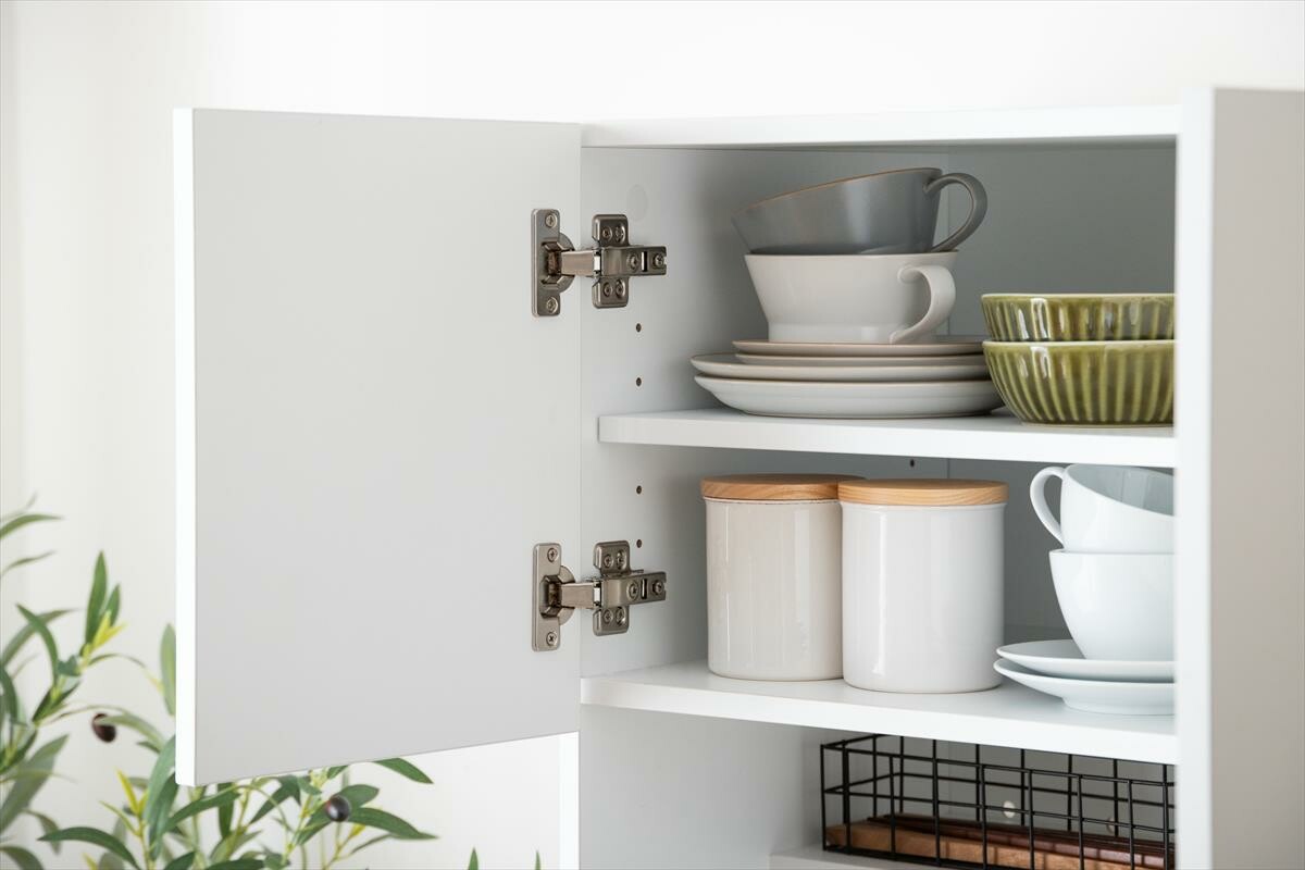 【幅58cm】Keuken ゴミ箱収納付きレンジ台