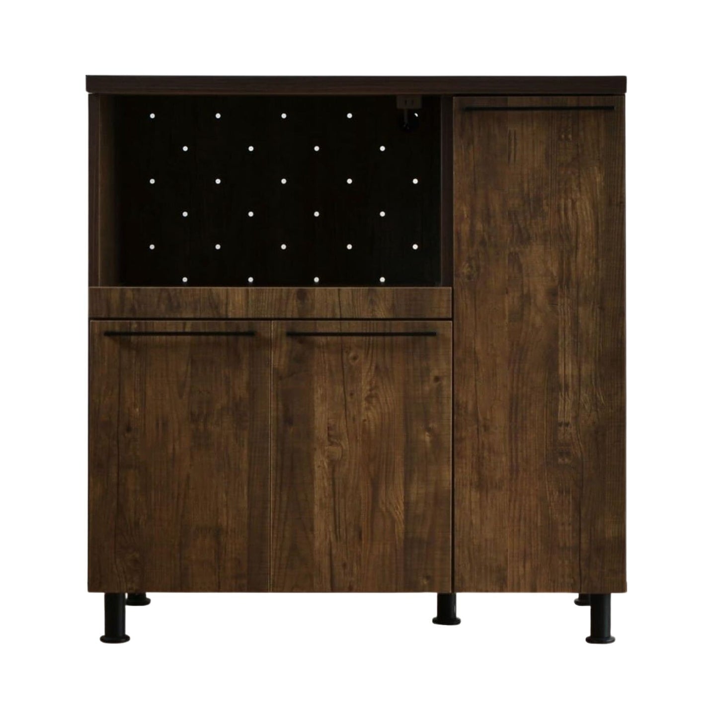 【日本製】 キッチンカウンター レンジ台 幅90cm ブルックリンスタイル