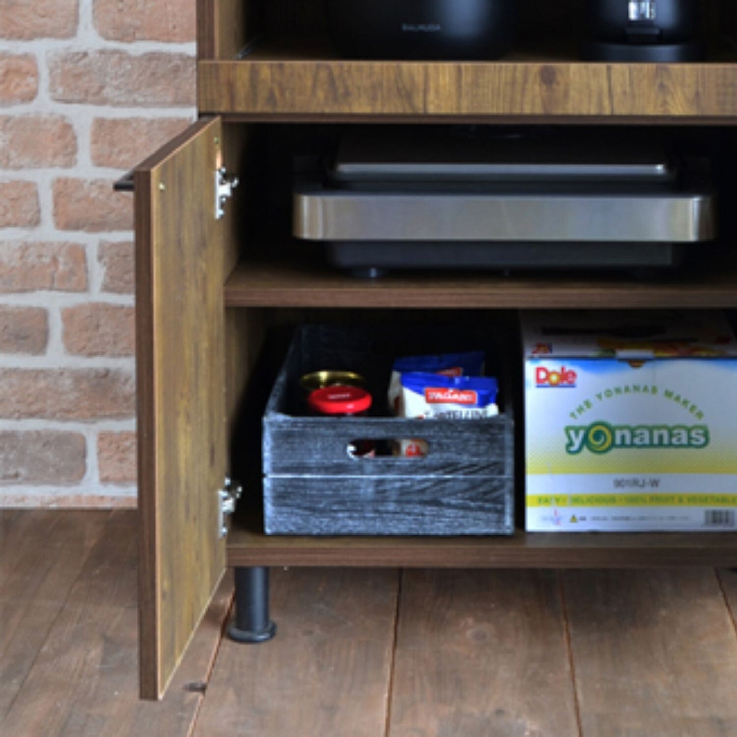 【日本製】 キッチンカウンター レンジ台 幅90cm ブルックリンスタイル