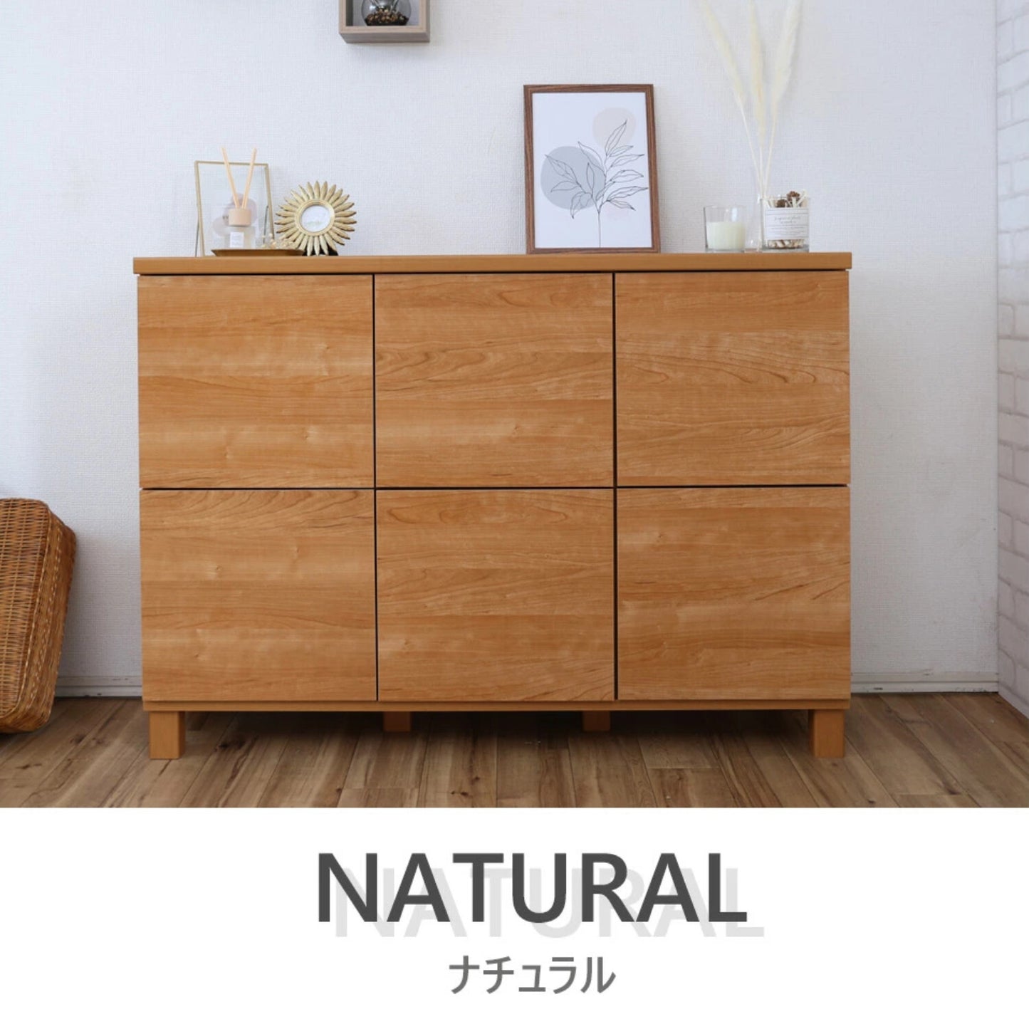 【日本製】 人気No.1 キャビネット 幅110cm 収納棚 プッシュ扉 3列2段 組立 NC-8011CB