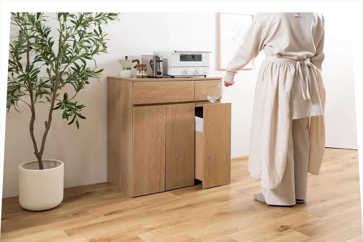 【幅75cm】Basurero ゴミ箱付きキッチンカウンター