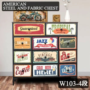 KDチェスト アメリカン タンス ヴィンテージ感あふれる天板 強化紙シート