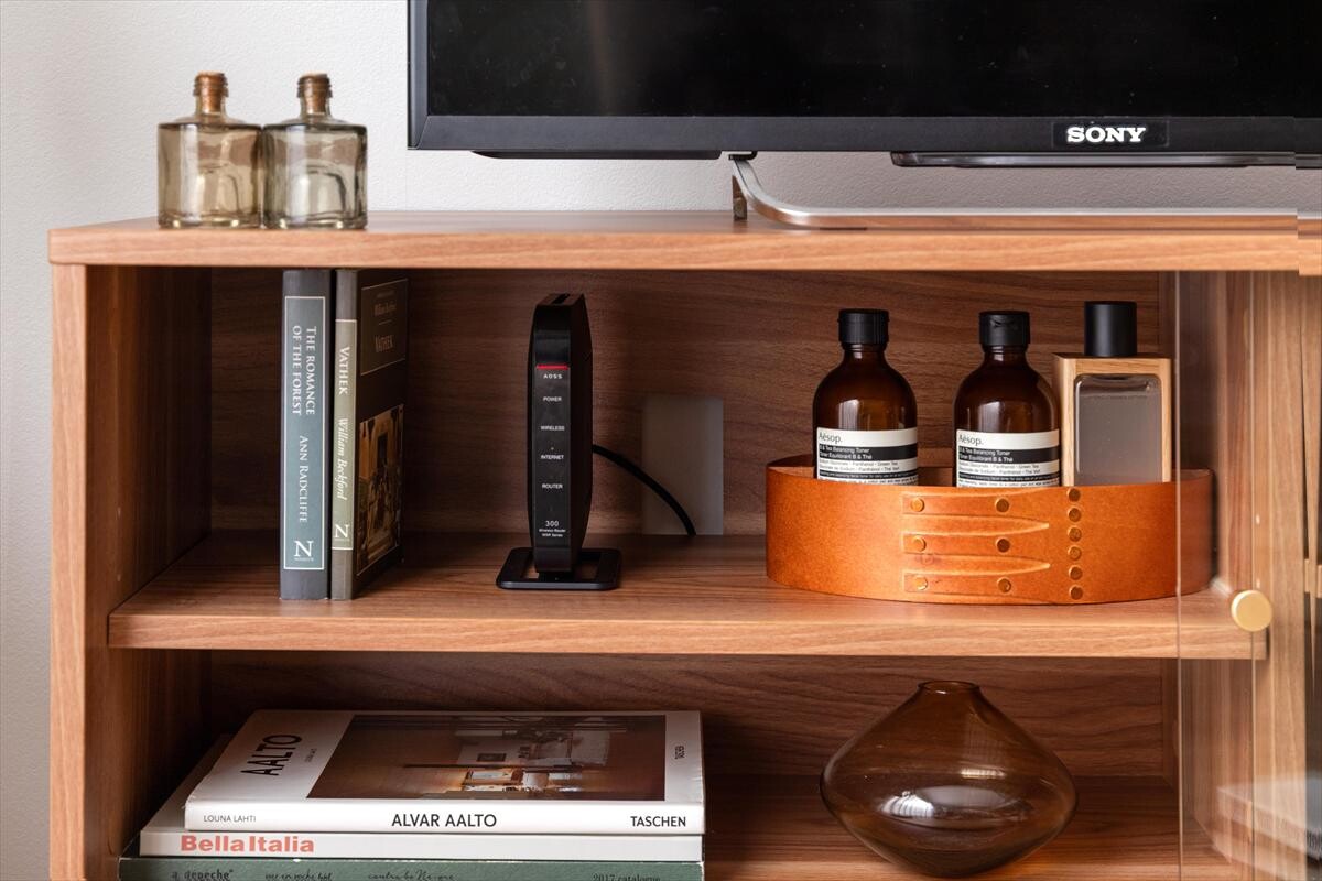 【幅120cm】Laura ガラス引き戸テレビ台