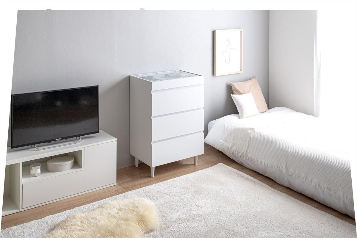 【幅60cm】Panna ショーケース付きチェスト