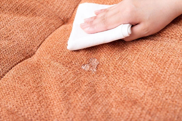 ちょい猫型ソファ 生地クローズアップ 拭き取りやすい素材 お手入れ簡単