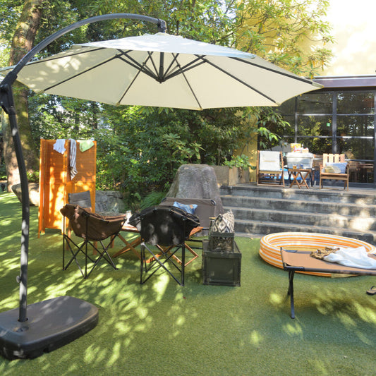 ガーデンパラソル パラソル 日除け 日よけ 日差し スクリーン 土台付き 大型 サンシェード角度調整機能