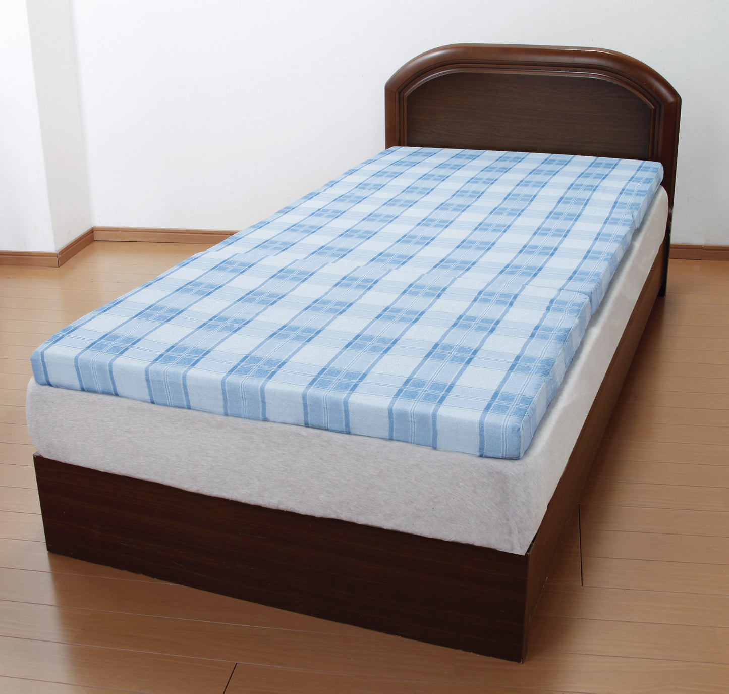 三つ折れバランスマットレス 格子柄 日本製