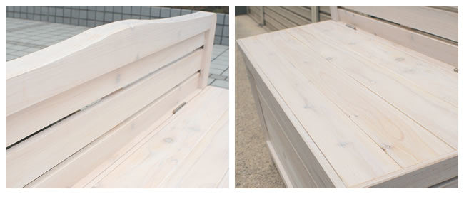 天然木ベンチストッカー