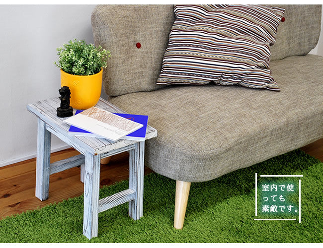 ホワイトスツール風花台 3点セット