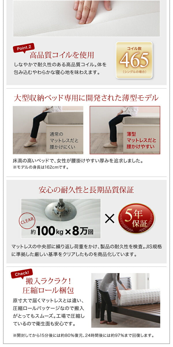 ❷大容量収納庫付きベッド SaiyaStorage サイヤストレージ　セミダブル