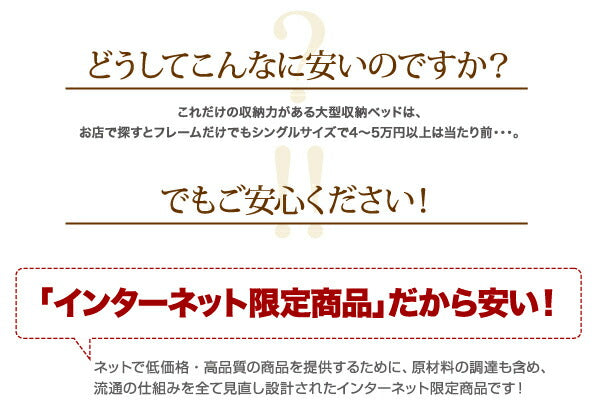 ❷大容量収納庫付きベッド SaiyaStorage サイヤストレージ　セミダブル