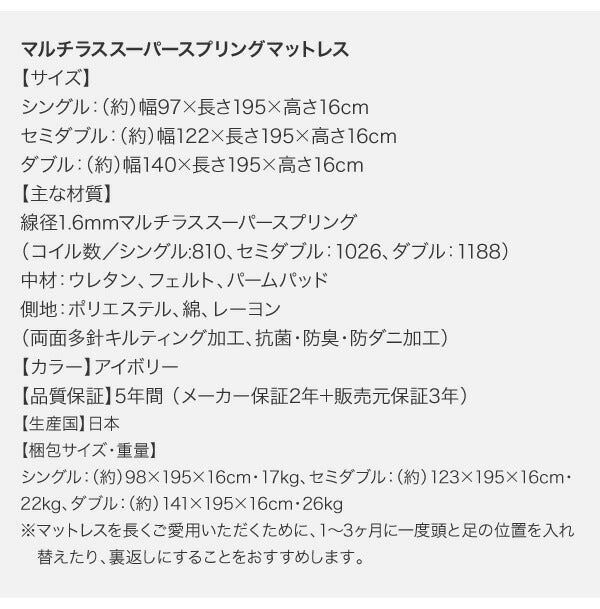 国産 ワイド深型引き出しチェストベッド 棚・コンセント付 Lage ラージュ