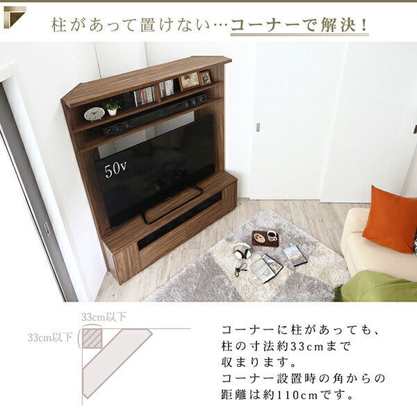 大型テレビ対応ハイタイプコーナーテレビボード city angle シティアングル