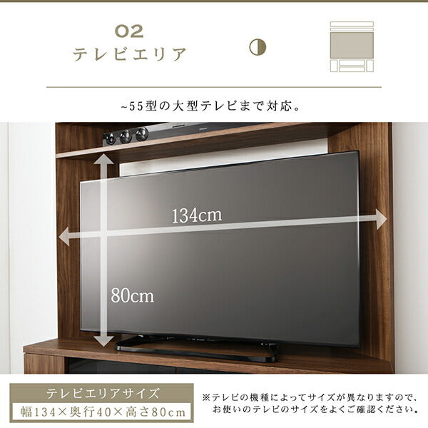 大型テレビ対応ハイタイプコーナーテレビボード city angle シティアングル