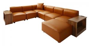 レイアウト自由自在大型L字ヴィンテージデザインコーナーソファ ELCROW エルクロウ