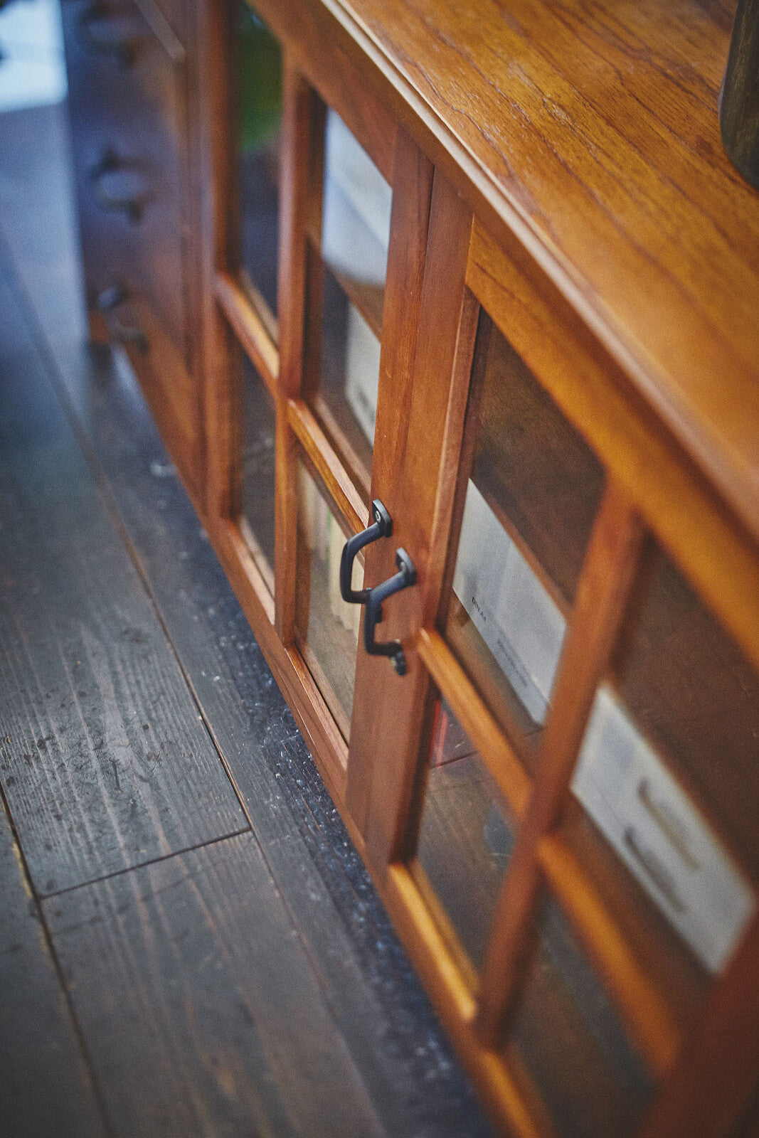 キャビネット 食器棚 カップボード チェスト 4段 木製チェスト 木製 キッチン収納