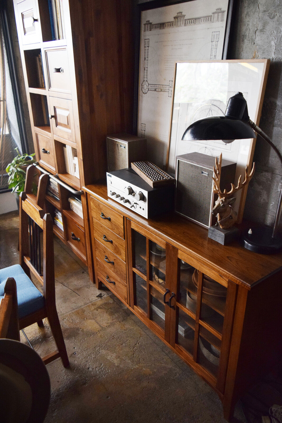 キャビネット 食器棚 カップボード チェスト 4段 木製チェスト 木製 キッチン収納