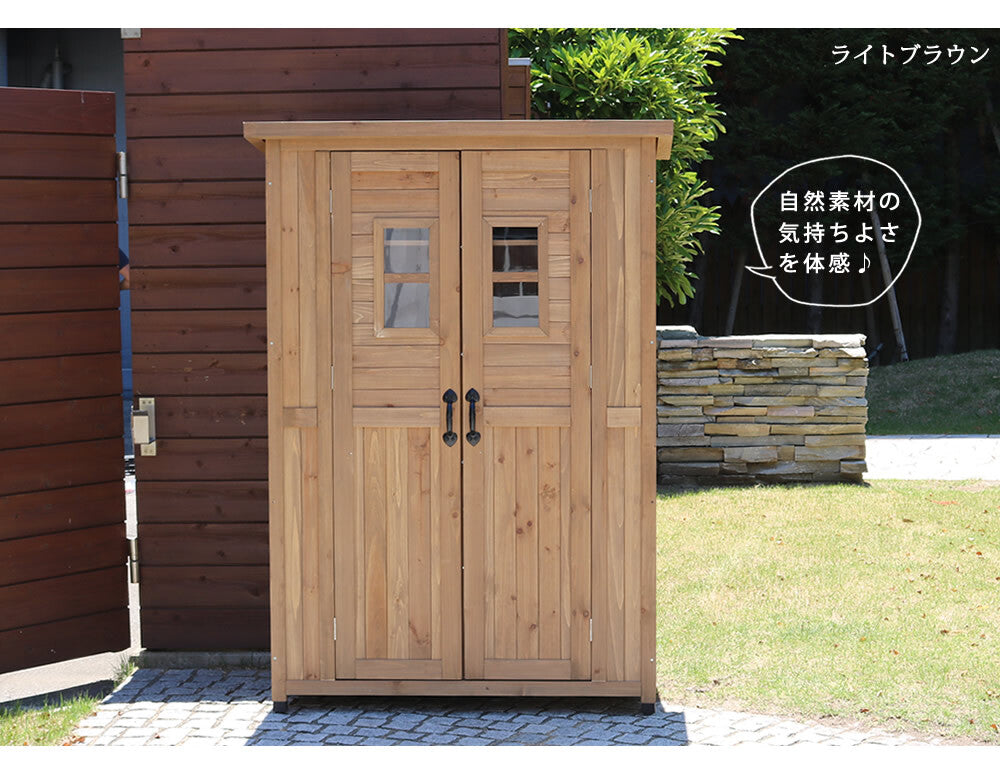 カントリー調物置薄型