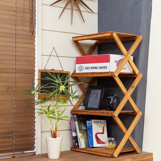 アカシア折畳みラック4段