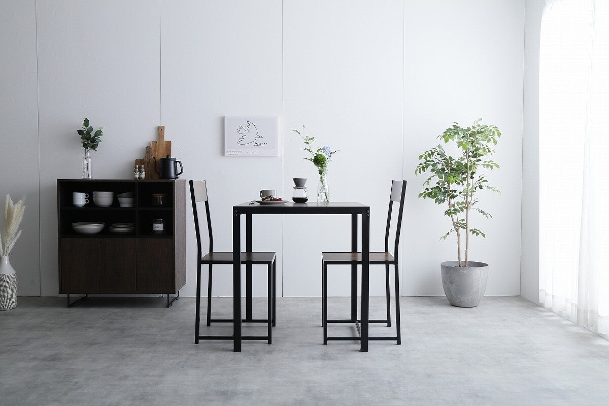 【3点セット】 Cary 幅70cmテーブル+チェア2脚