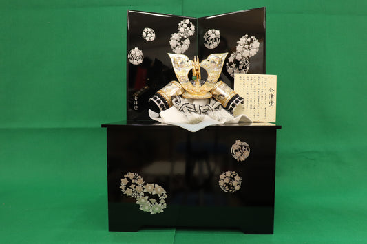 兜平飾り収納五月人形セット (42cm×33cm×59cm)【送料無料】