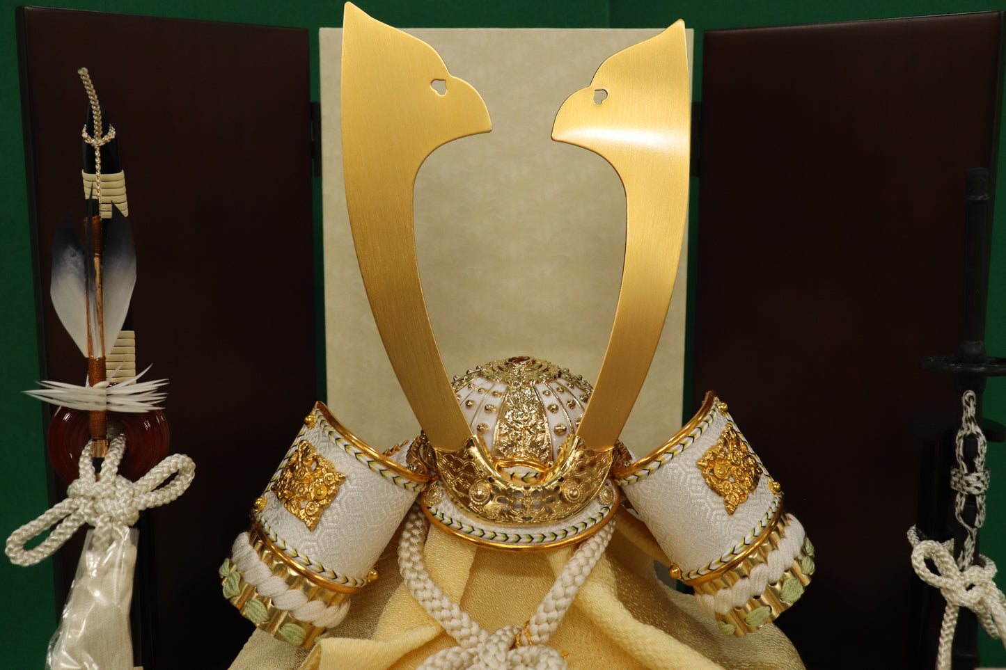 兜平飾り収納五月人形セット (38cm×30cm×47cm)