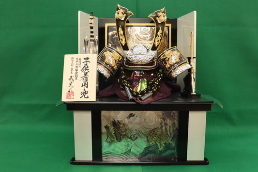 着用兜平飾り五月人形セット (60cm×40cm×70cm)