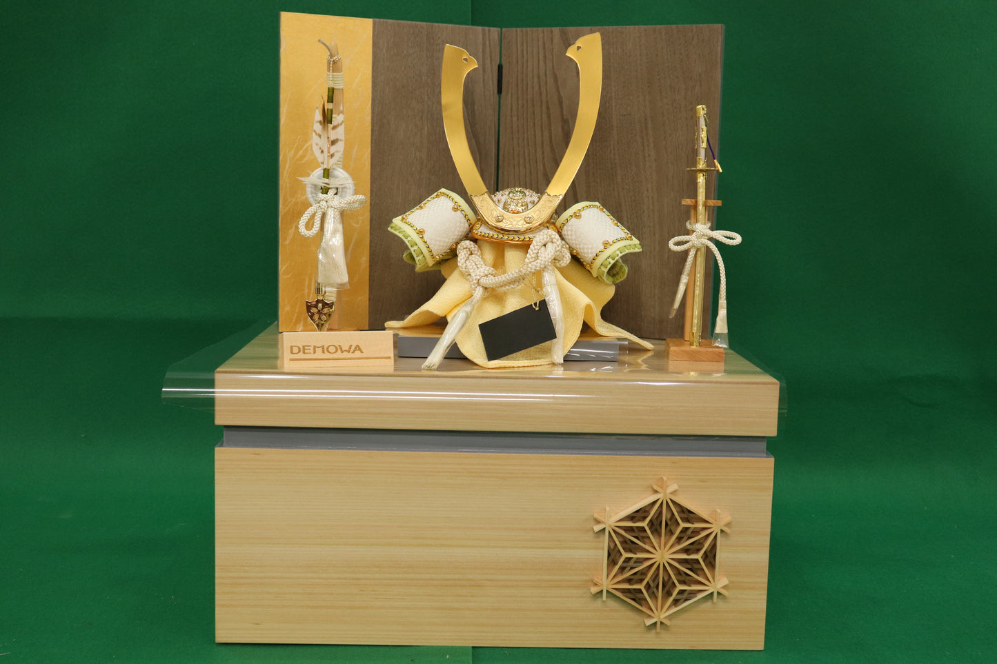 兜平飾り収納五月人形セット (40cm×30cm×48cm)