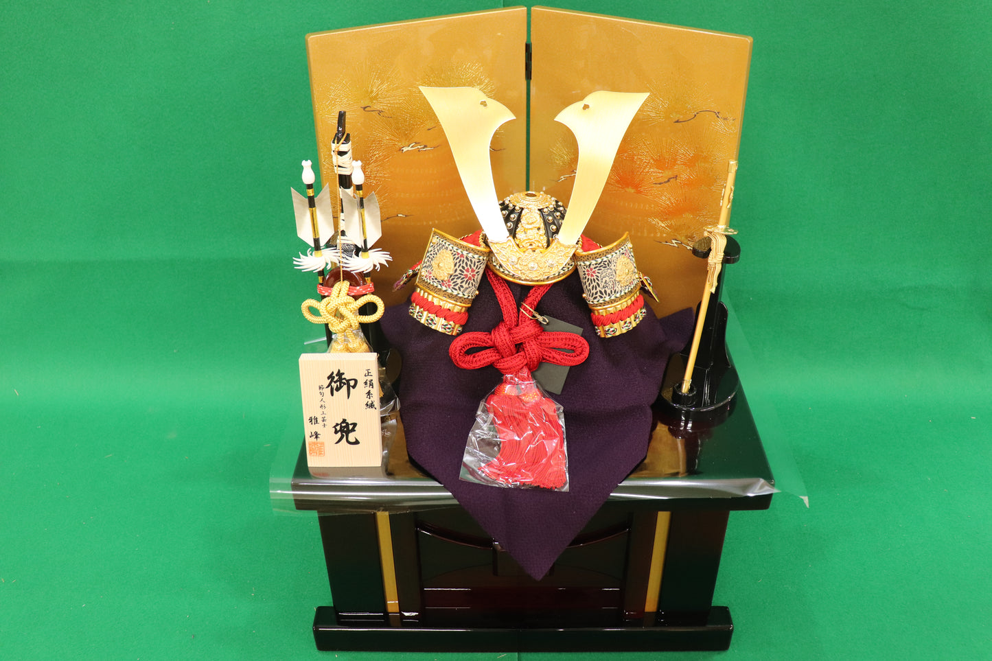 兜平飾り収納五月人形セット (36cm×30cm×47cm)