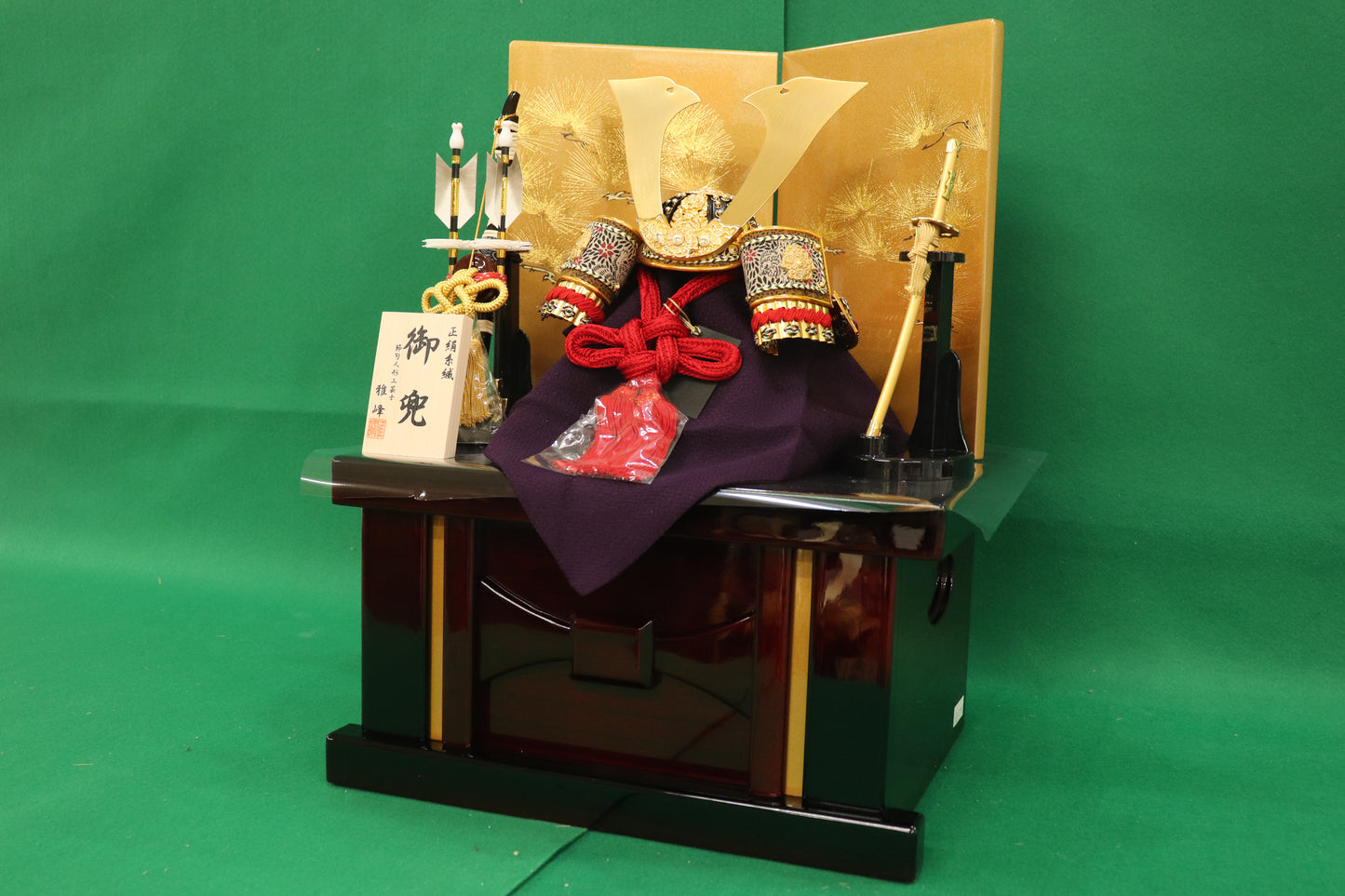 兜平飾り収納五月人形セット (36cm×30cm×47cm)