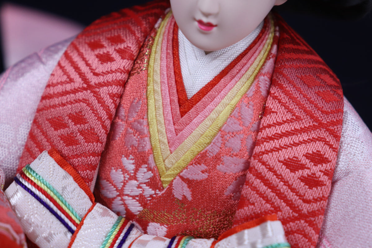収納親王飾り雛人形セット（60cm×40cm×56cm）