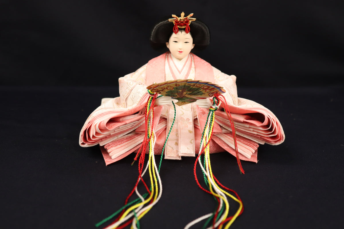収納親王飾り雛人形セット(60cmx38cmx47cm)