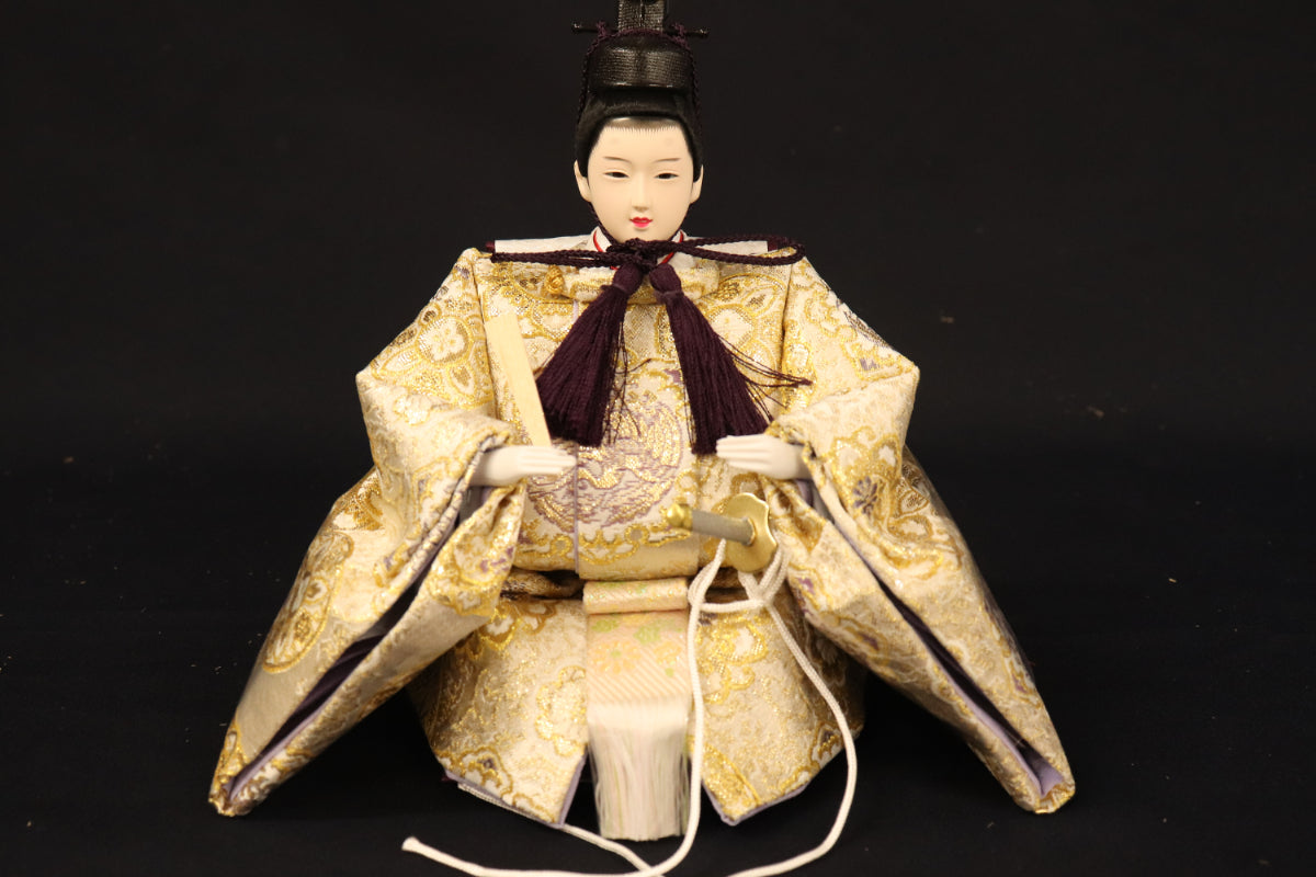 収納親王飾り雛人形セット（65cm×40cm×57cm）