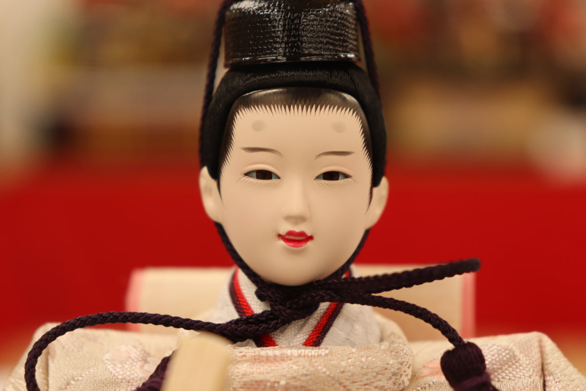 収納親王飾り雛人形セット（50cm×33cm×47cm）