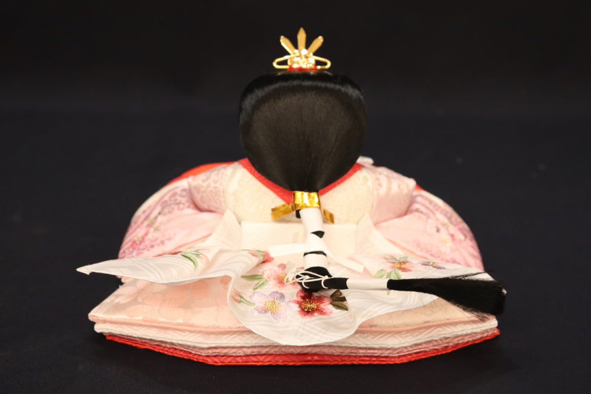 収納親王飾り雛人形セット (50cmx30cmx44cm)