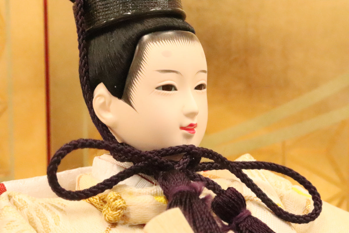 収納親王飾り雛人形セット（55cm×38cm×53cm）