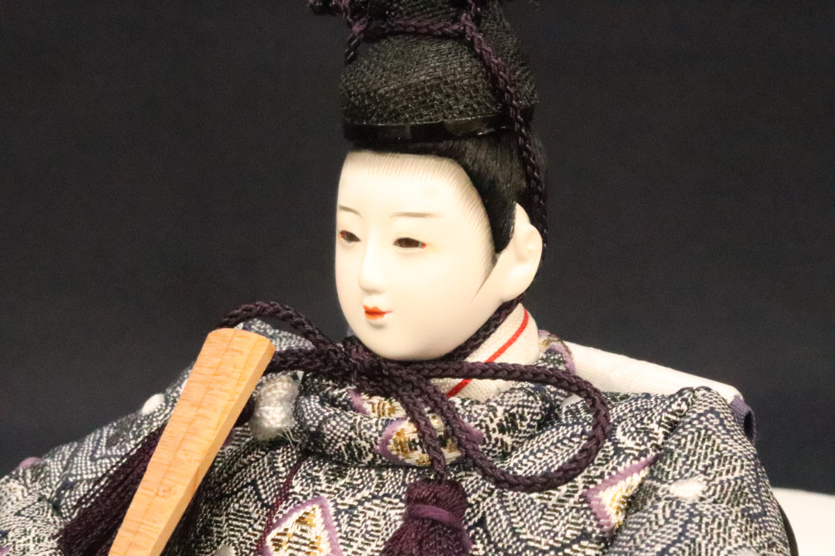 収納親王飾り雛人形（43cm×30cm×36cm）