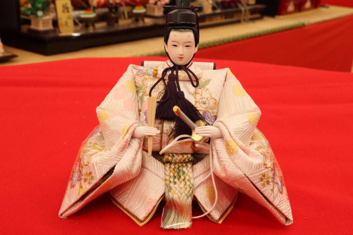 収納親王飾り雛人形セット(60cmx40cmx57cm)