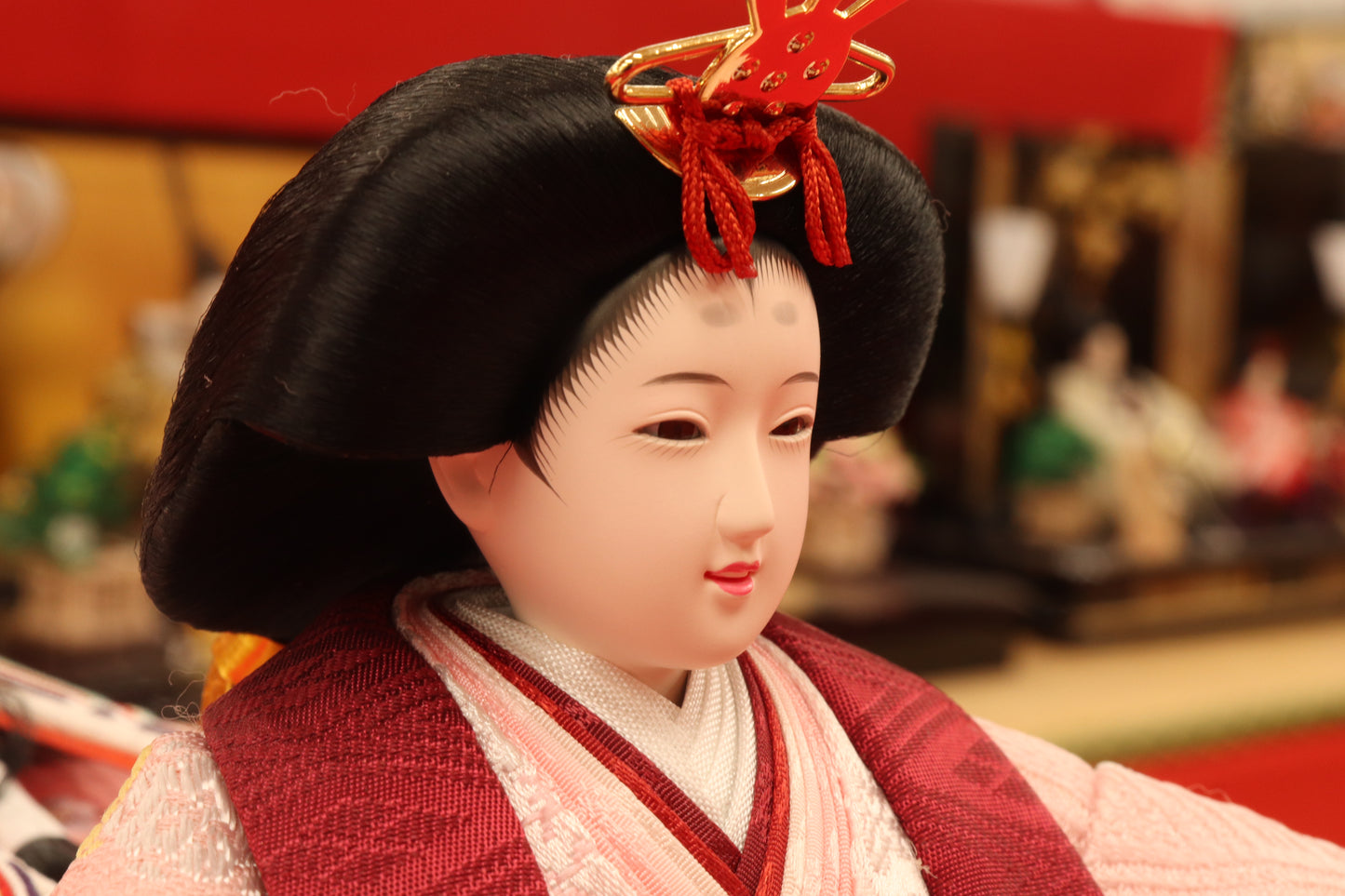 収納親王飾り雛人形セット(60cmx40cmx57cm)