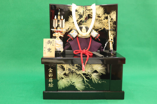 兜平飾り収納五月人形セット (39cmx30cmx48cm)【送料無料】